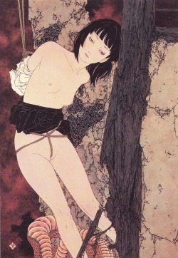 山本タカトさんの絵これは、おっぱい小さいけど、女性少女みたい