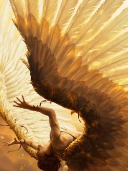 anotheranonymoussoul:  The fall of Icarus by René Milot 