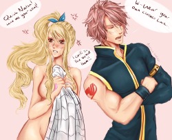 approvesport:  Cause Natsu’s habit with putting Lucy’s clothes