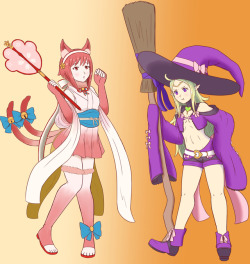 leudfordays:  A late trick or treat with Sakura and Nowi.