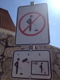 peterfromtexas:  Anti public urination sign in the Czech Republic