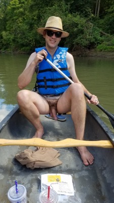 tallnakedman:  Pants free canoe trip with my hubby @gemini2121