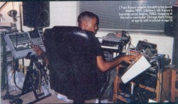  Kanye school himself in his home studio, 1997. “Lock yourself