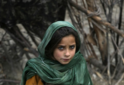  An Afghan girl with some strikingly beautiful eyes…Look at