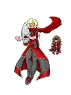 Transparent Red, Hikari and Kyuubey! Anthony’s pso2 characters