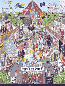 tastefullyoffensive:  2015 in One Giant Illustration by Beutler