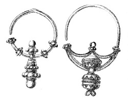 west-slavs:  Silver zausznice (temple rings) found in vicinity