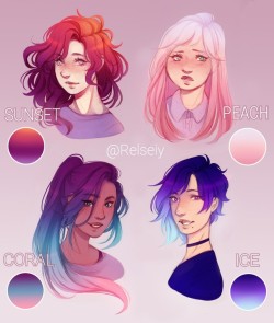 relseiyart: Reblog or comment which is your fav gradient hair?~