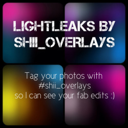 shii-overlays:  Hi! i made some lightleaks for u guys ~~ it’s