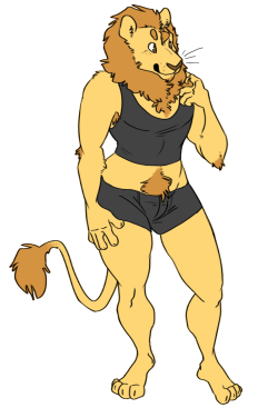 my new lion character!! given to me by ritts :D  transman. can