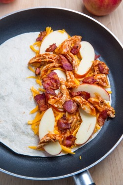 foodffs:  BBQ Chicken, Apple, Bacon and Cheddar Quesadillas Really
