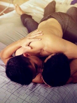 gay-romance:  Cute guys… Kissing… Hugging… Cuddling…