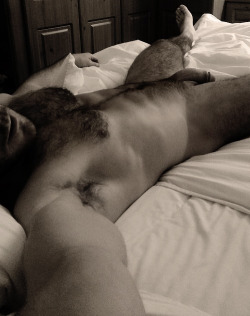 ajockedson:  dad always sleeps naked… i try to get as far as