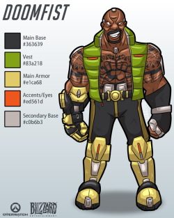 So here’s an idea of what I want Doomfist to look like, and/or