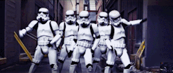 fvckinbren:  I want this on my blog always.  Storm troopers dancing