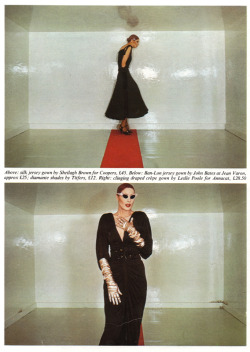 candypriceless:  Guy Bourdin for Nova  Dress by Sheilagh Brown
