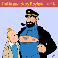 gaymanga:  tagagen:  Trend on Twitter.  Tintin x Gengoroh Tagame!! ❤ 