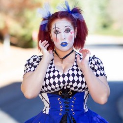 bewitchedraven:  Harlequin style TARDIS cosplay by me 