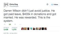  Darren wilson didn’t just avoid justice. He got paid leave,