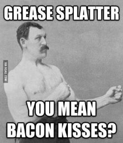 beggingforpermission:  I like bacon kisses on my breasts. It