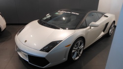carsandetc:  White Gallardo with a black roof. The two-tone color