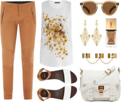 thepolyvorecollection:  Camel, white & gold by endimanche