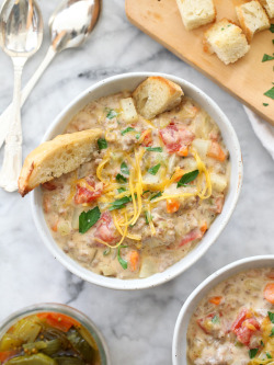 mywildloves:  gastrogirl:the best cheeseburger soup. arborescent
