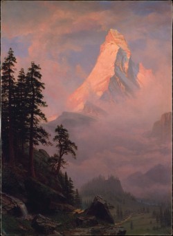 met-american-painting:  Sunrise on the Matterhorn by Albert Bierstadt,