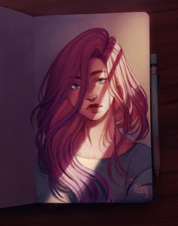 relseiyart:Radiant (Scroll for zoomed in) Lighting portrait a