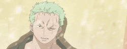 Zoro’s sadistic smile that lets you know he’s about