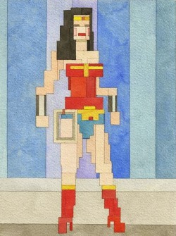 bobbycaputo:  8-bit Paintings of Superheroes by Adam Lister 