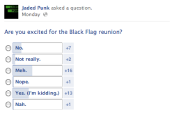 jadedpunk:  Do you follow us on Facebook and Twitter? Sometimes