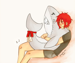 frostedtea-arts:  Happy Birthday Rin! I think he likes his present
