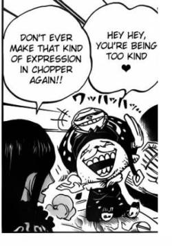 Robin really cares about Chopper. And Franky… well, is