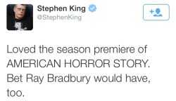 ahs-on-fx:  Stephen King, creator of the ‘original’ scary