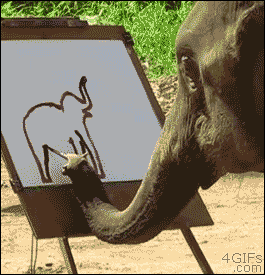 tibets:  is this real? i’ve seen videos of elephants painting