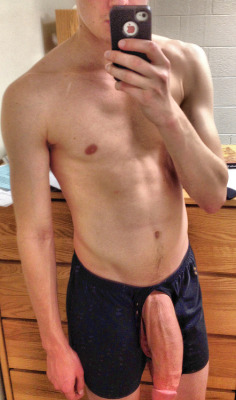 hotmeatmarket:  THICK slab of cock on this twink! DAMN it’s