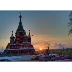 St.Michael #Cathedral #Sunset   #Red #Square, #Izhevsk #Udmurtia