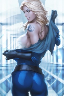 superheropinups:  The Invisible Woman - by Stanley Artgerm Lau