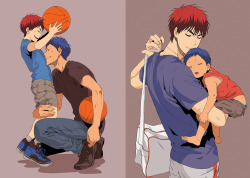 zombie-in-a-box:  D’Awww, Aomine would be a great daddy o(≧∇≦)o