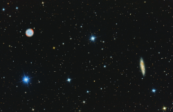 the-wolf-and-moon:M97, Cosmic Owl in a Galaxy Forest