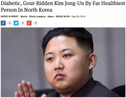 theonion:  Diabetic, Gout-Ridden Kim Jong-Un By Far Healthiest