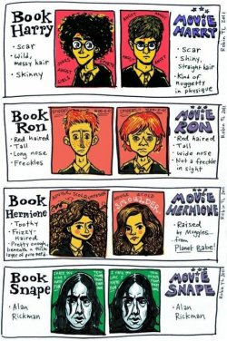 dorkly:  Harry Potter Characters: Book vs. Movie Ten points deducted