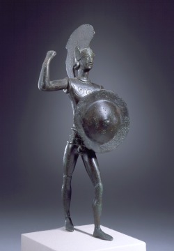 ancientpeoples:  Warrior Bronze Etruscan, Early 5th century BC.
