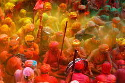 asylum-art:The Holi Colours Festival in IndiaEvery year in India,