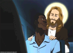 madeupmonkeyshit:  Jesus is with me as I blog 