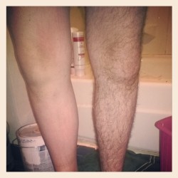 polaroidboutique:  Its been a long winter, time to shave!!! #leghair