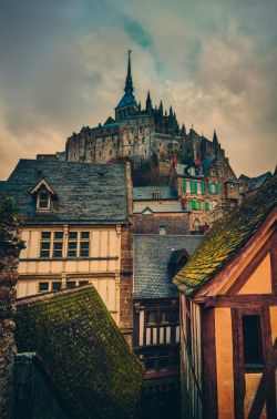 travelingcolors:  The Towering Old Village, Mont Saint Michel