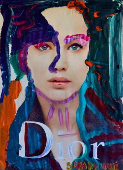 aubrhey:  Dior Campaign featuring Jennifer Lawrence - painted