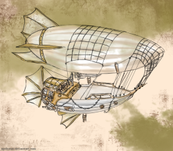 steampunkartists:  Airships An airship today has pretty much